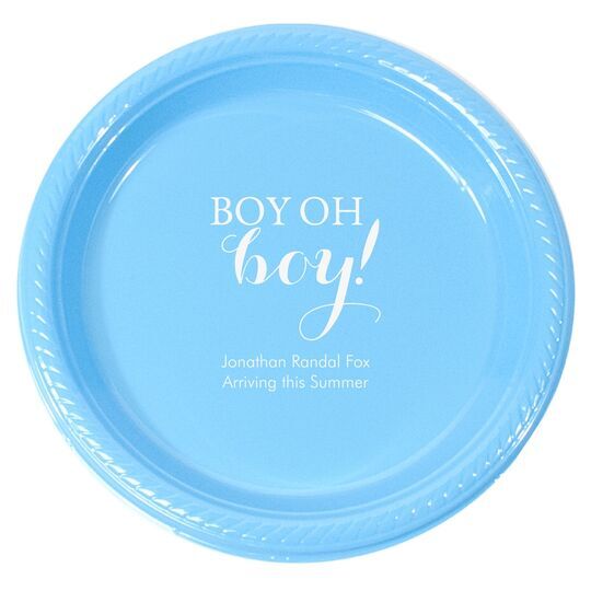 Boy Oh Boy Plastic Plates